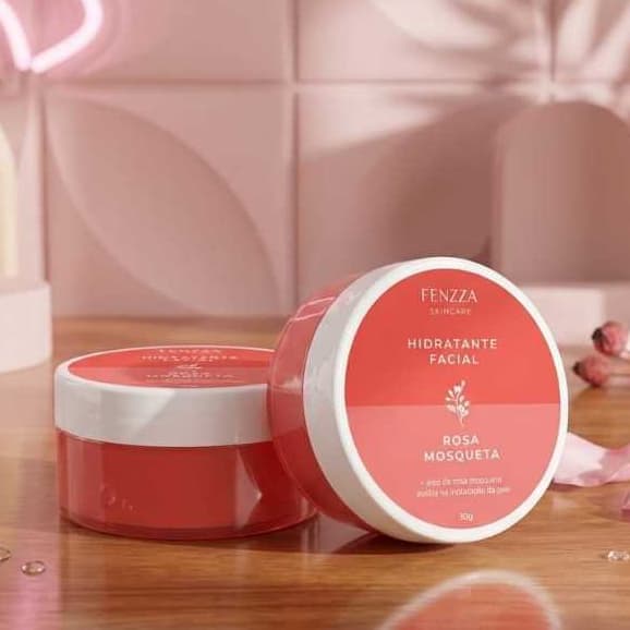 Hidratante Facial Fenzza Rosa Mosqueta - Skincare Hidratação e Maciez para Pele