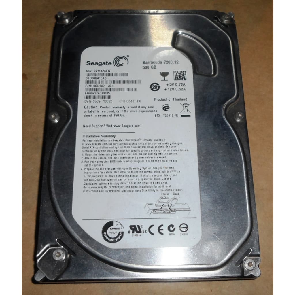 HD Sata SEAGATE - 500GB - ST3500418AS - Saldável.