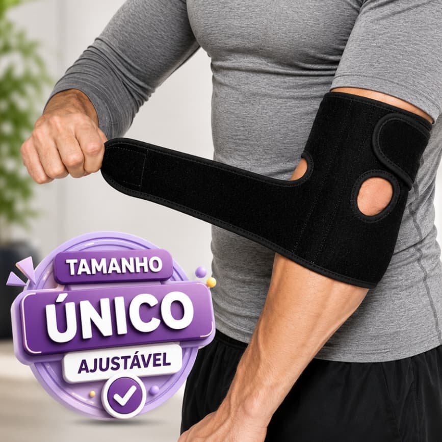 Cotoveleira Ortopédica Ajustável para Tendinite Epicondilite Compressão Esporte Academia Musculação Proteção de Cotovelo