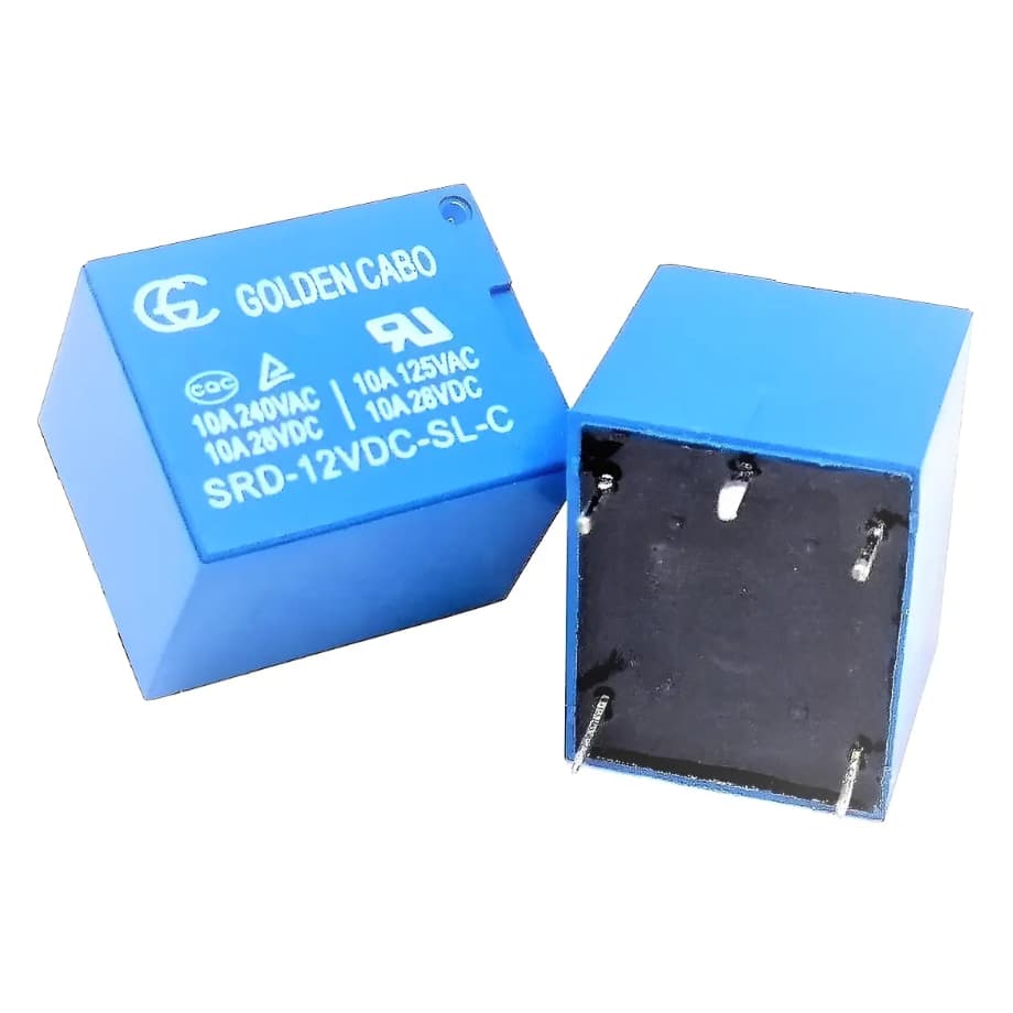 5 pcs Rele 12v 10a 5 Pinos Eletrica Eletronica (01 Contato 05 pinos)