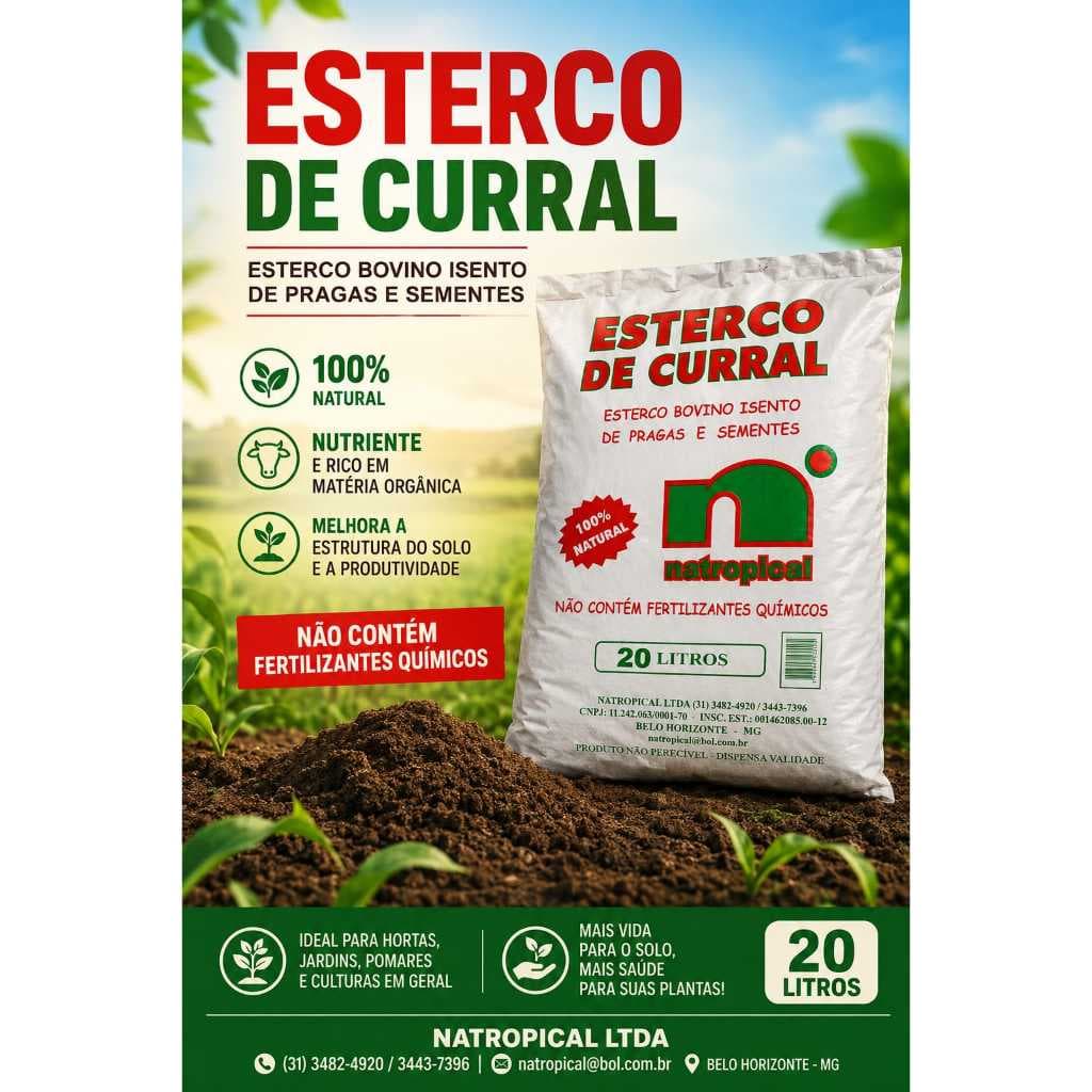 ESTERCO DE CURRAL NATROPICAL   20 LITROS