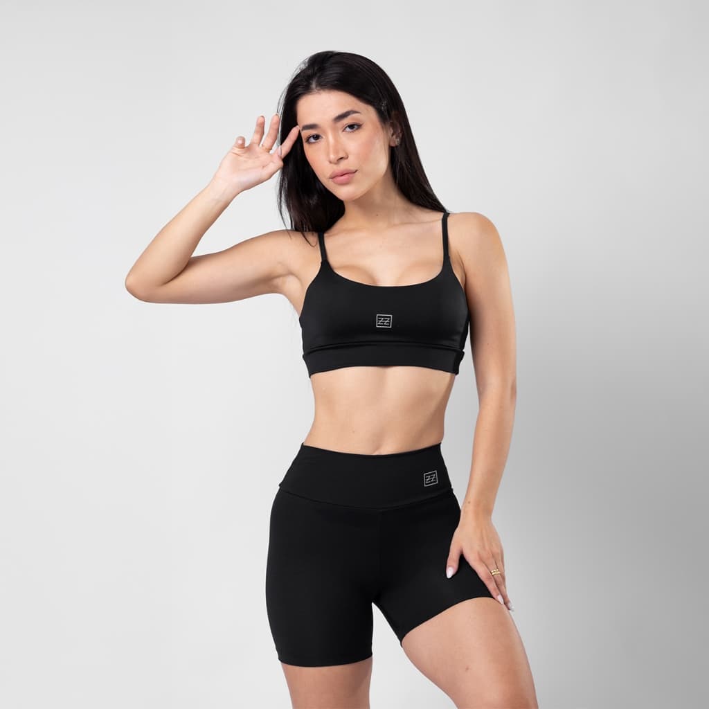 Conjunto Fitness Feminino Academia Shorts legging Top Treino Zero Transparência Gym
