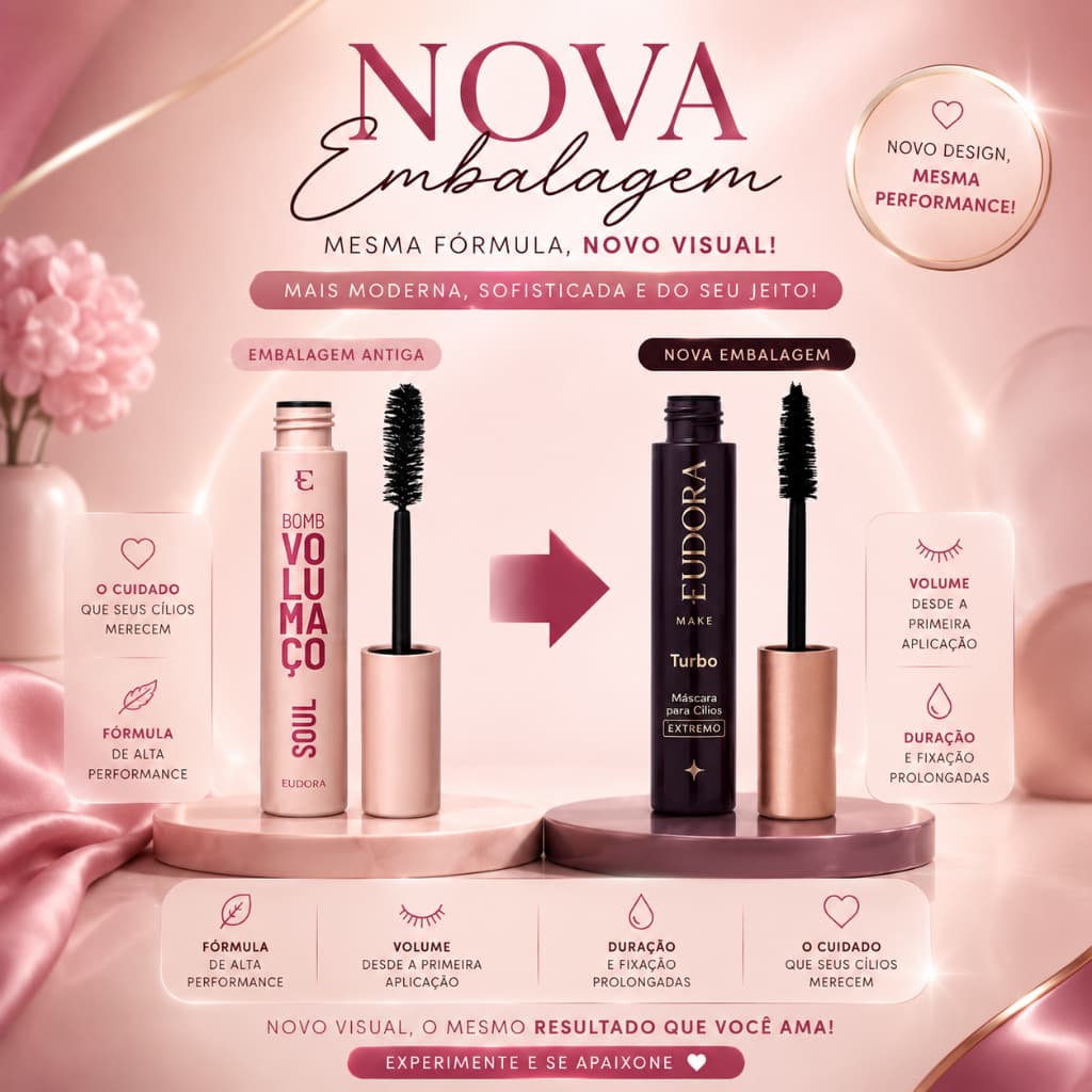Máscara de Cílios Rimel Eudora Make Volumaço 10g