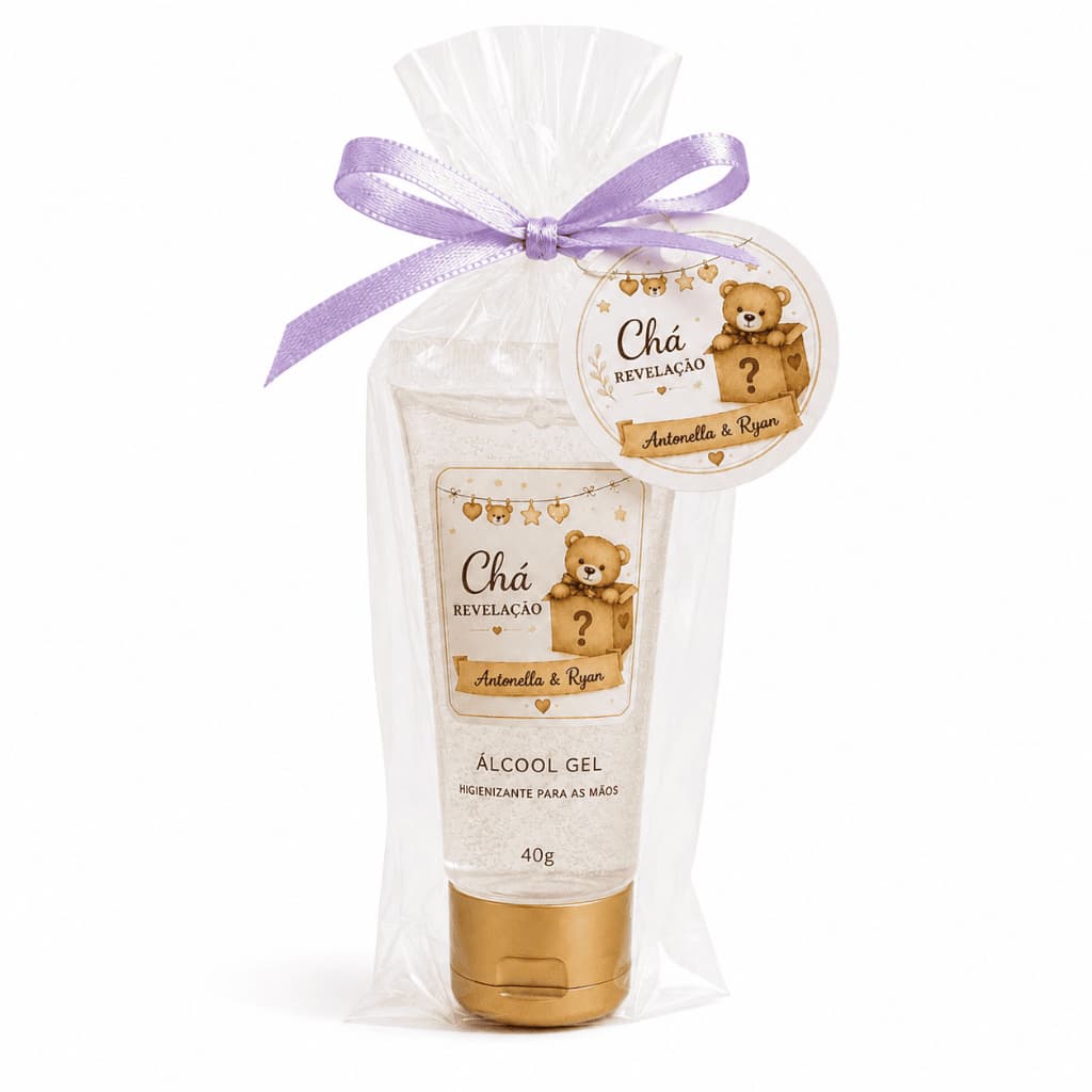 Álcool em Gel Personalizado 40ml Lembrancinha Eventos 10 Unidades