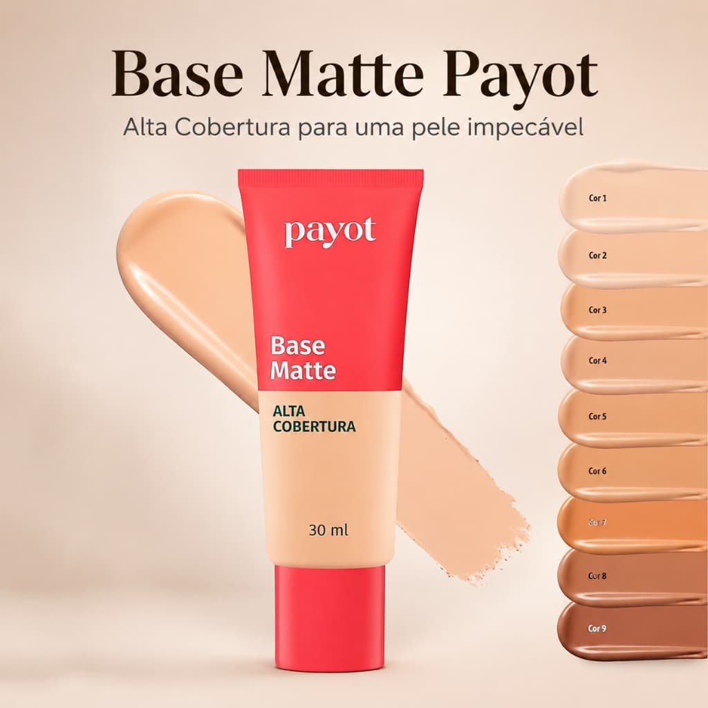 Base Matte Payot Alta Cobertura 30ml Cherrie Nova Boca Rosa