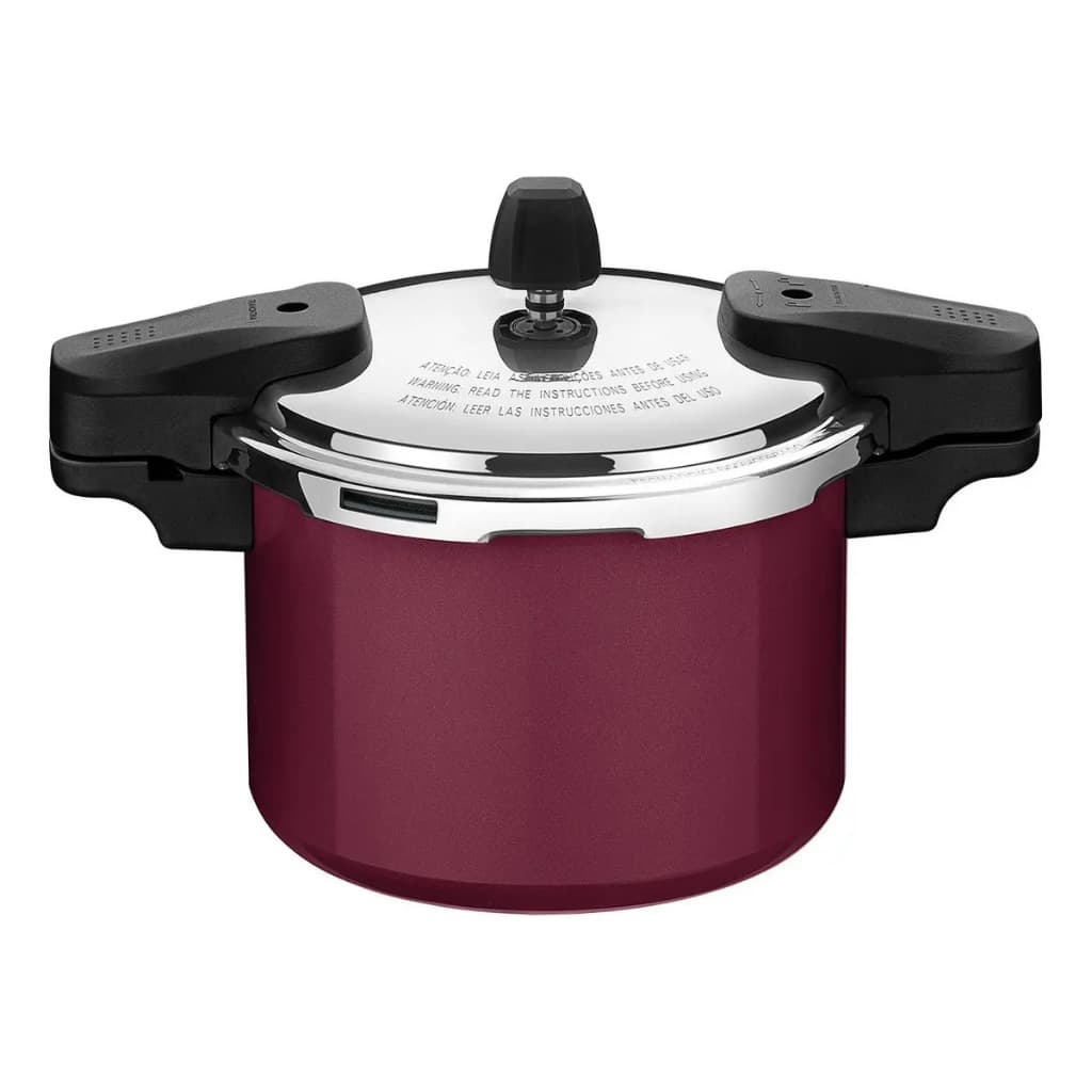 Panela de Pressão Tramontina Torino 4,5 L em Alumínio com fundo de Indução e Revestimento Antiaderente Cerâmico 20 cm -