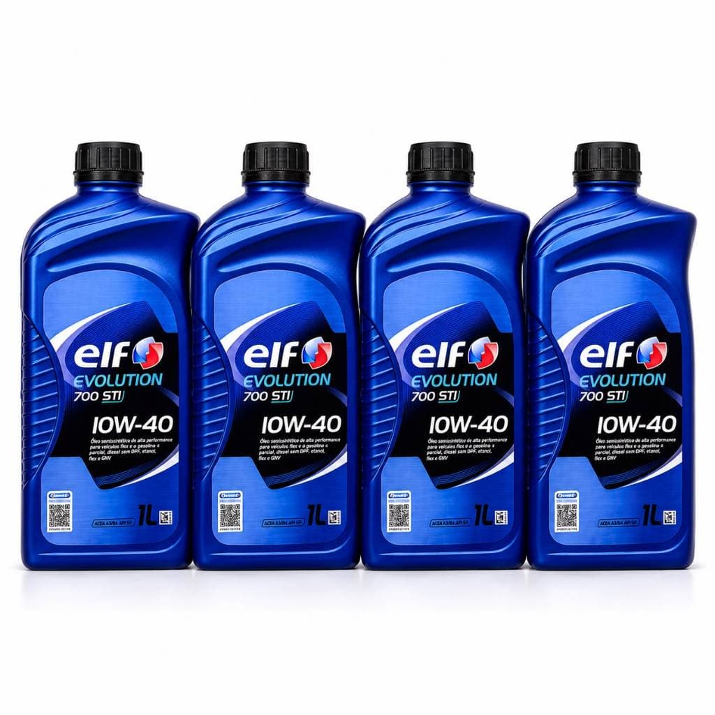 Kit 4L Óleo Lubrificante Motor Elf Evolution 700 STI 10W40 Semissintético