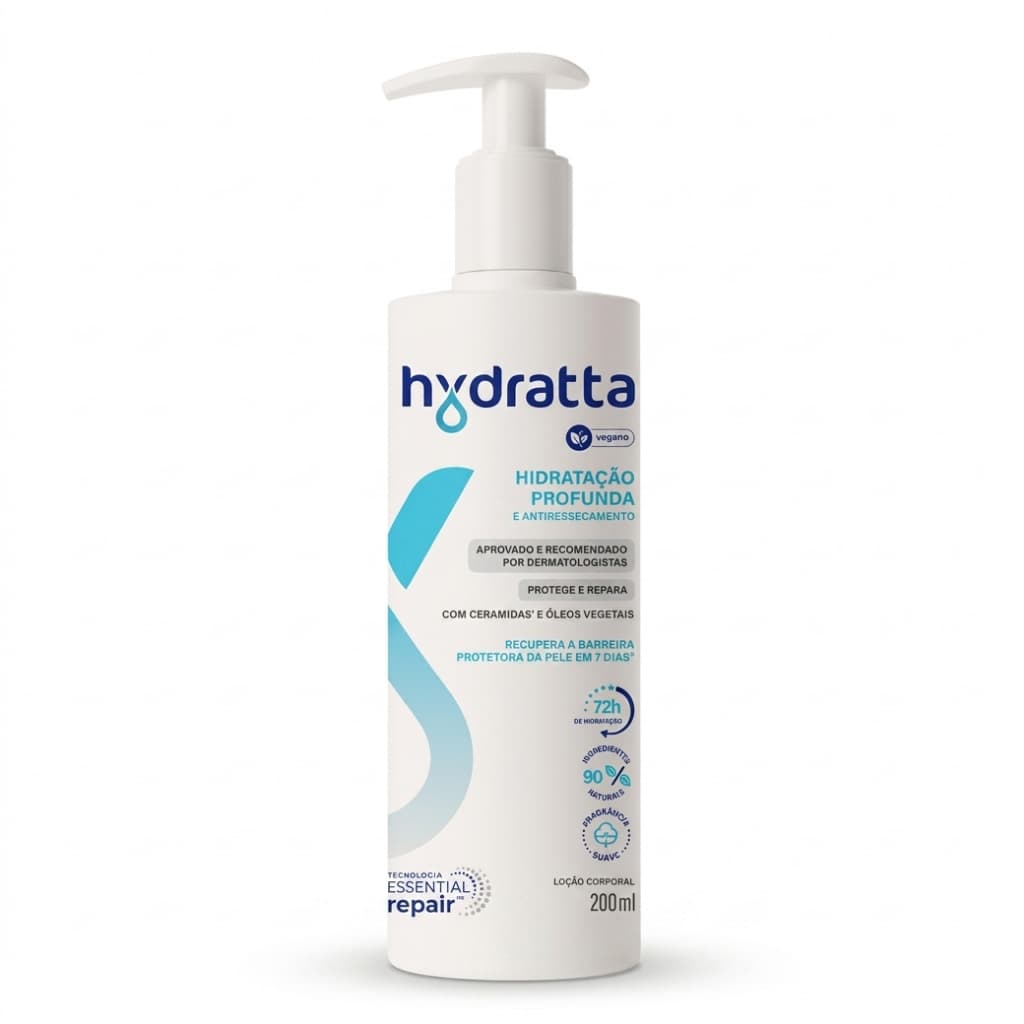 Loção Hidratante Corporal Hidratação Profunda Antiressecamento 200ml Vegano Aprovado por Dermatologistas
