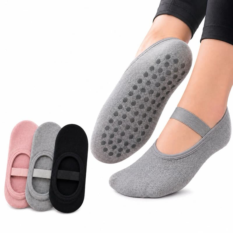 Meia Pilates Kit 3 e 6 pares Yoga Antiderrapante Feminina Academia Ballet Crossfit Hidroginastica Não Escorrega