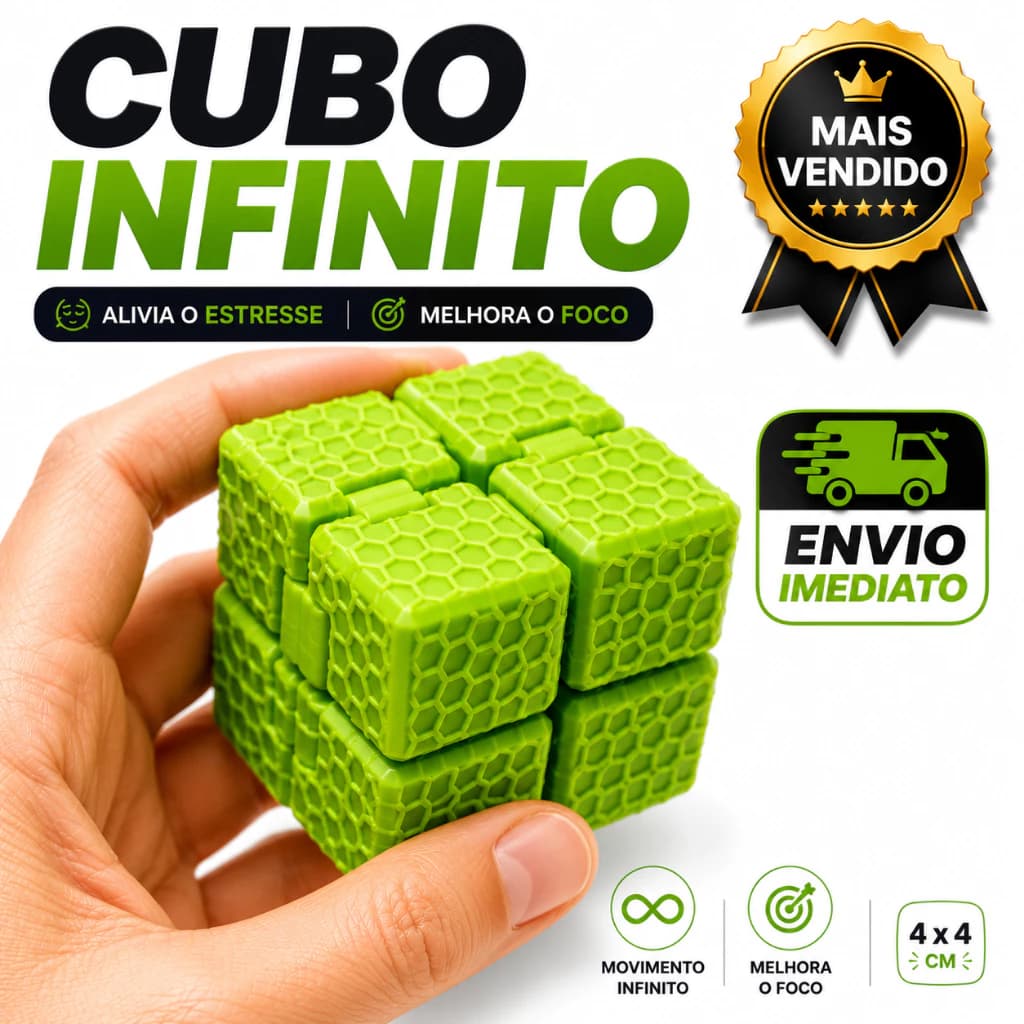 CUBO INFINITO Sensorial Terapêutico Anti Ansiedade TDAH TEA Fidget Toy Relaxante