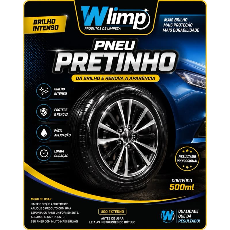 Limpa Pneu Gel Pretinho Baba de Camelo Incolor Brilho Molhado Para Pneus Carro Moto Borracha