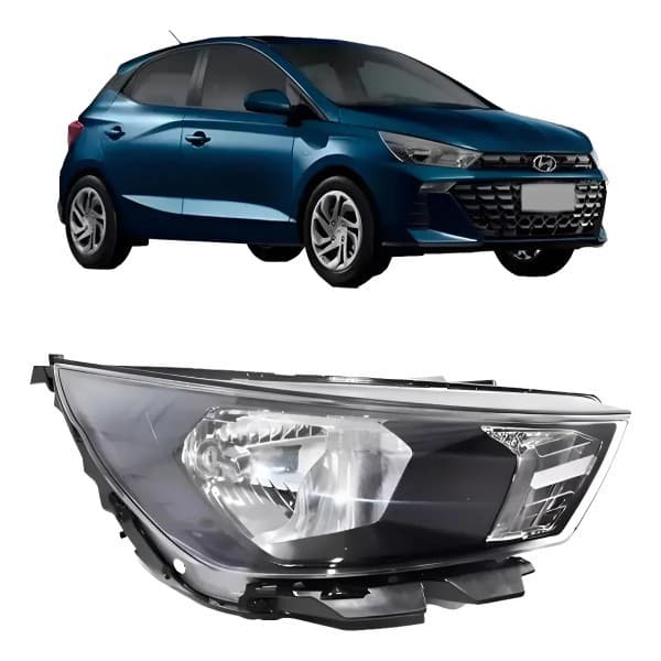 Farol Hyundai HB20 2025 2026 Eletrico Sem LED 9 Pinos RF