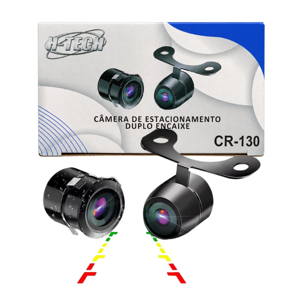 Câmera De Ré Frontal Dianteira Automotiva Ht-cr130 H-tech
