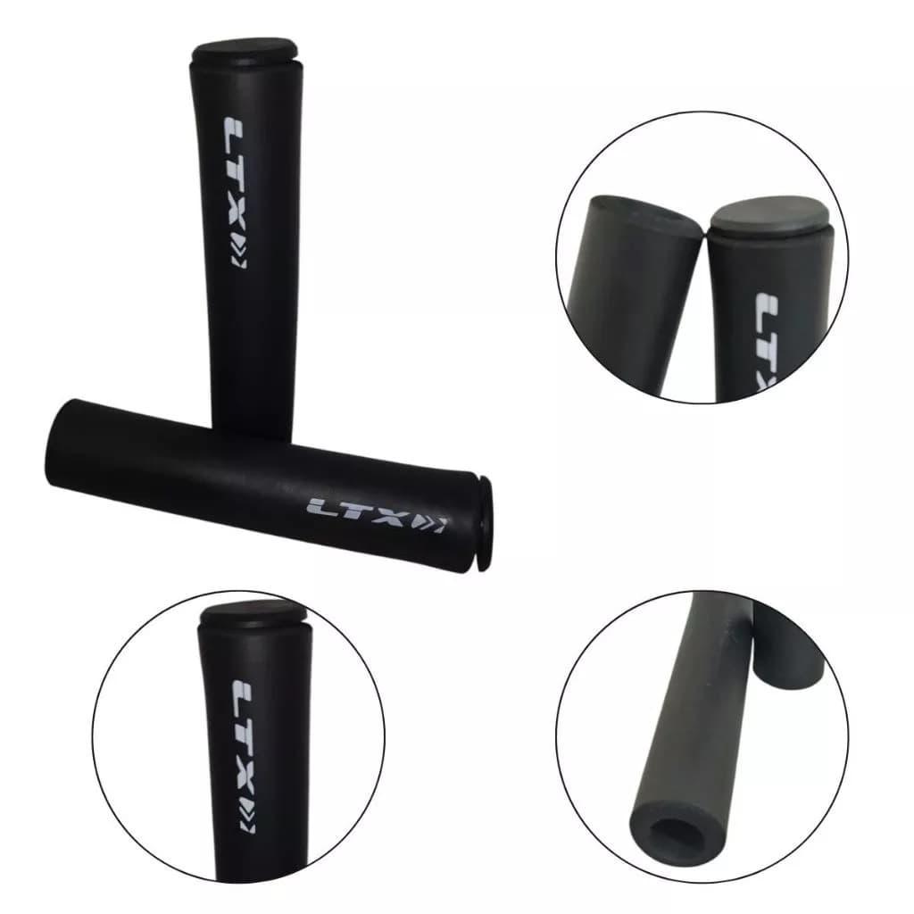 LTX Manopla de Bicicleta com Silicone Macio - Preto