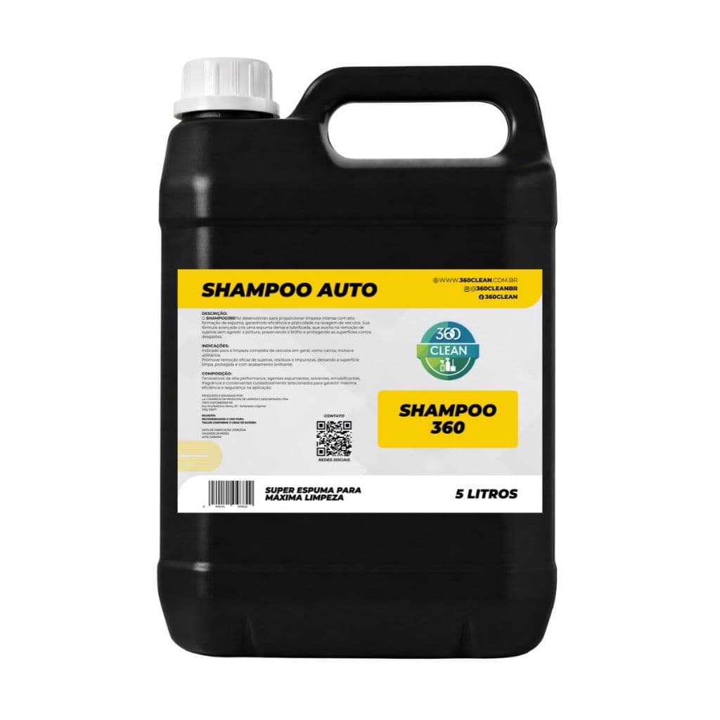 Shampoo 360 Clean - Shampoo Automotivo 5l Galao Preto