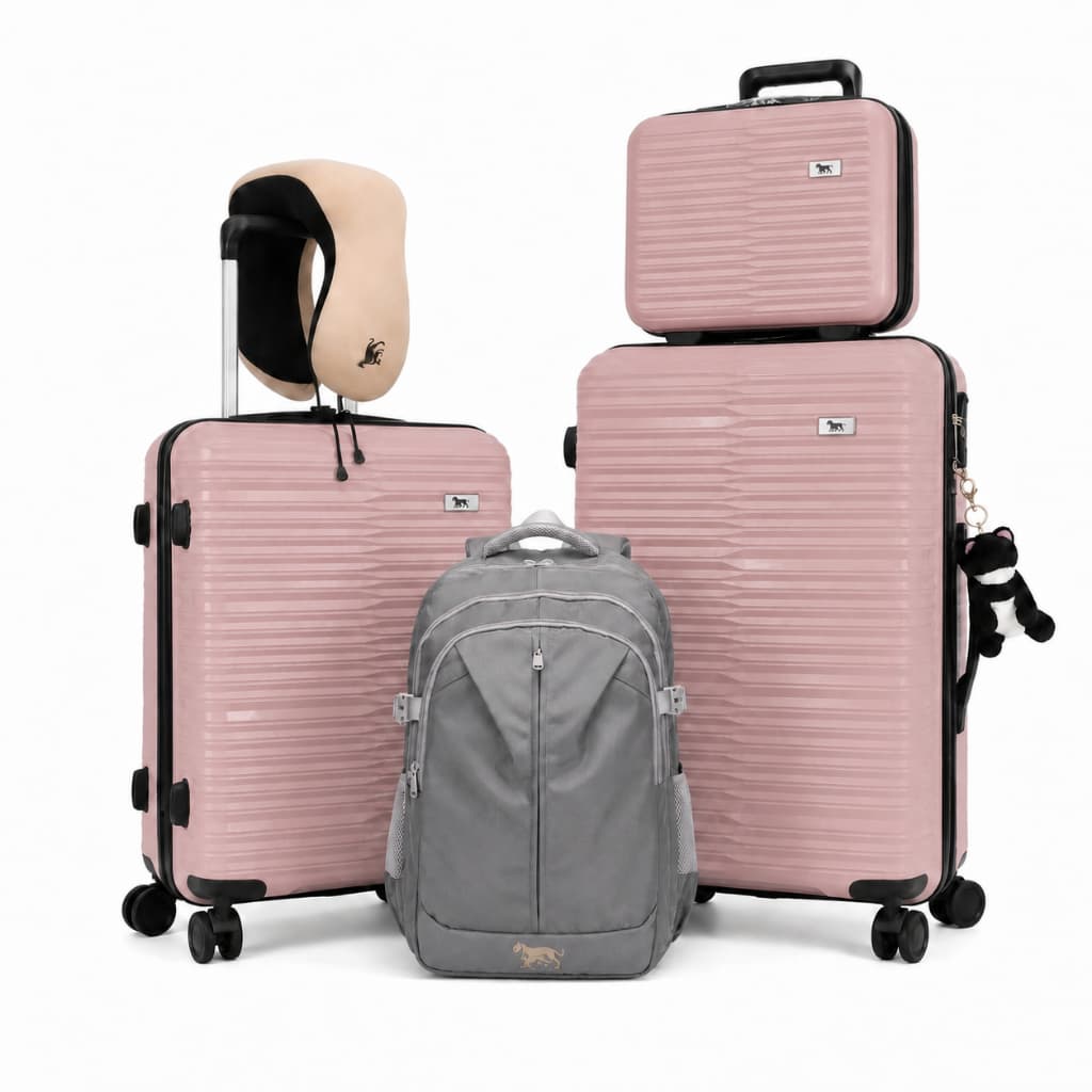 Conjunto Malas Mochila Frasqueira e Acessórios Bordo e Despacho Polipropileno Expansível Fechadura TSA