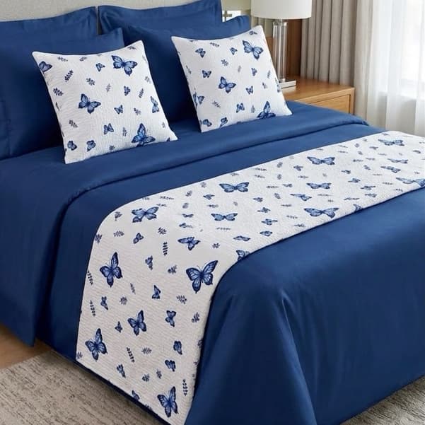 Kit Peseira Cama Posta Queen/Casal 3 Peças Piquet Algodão