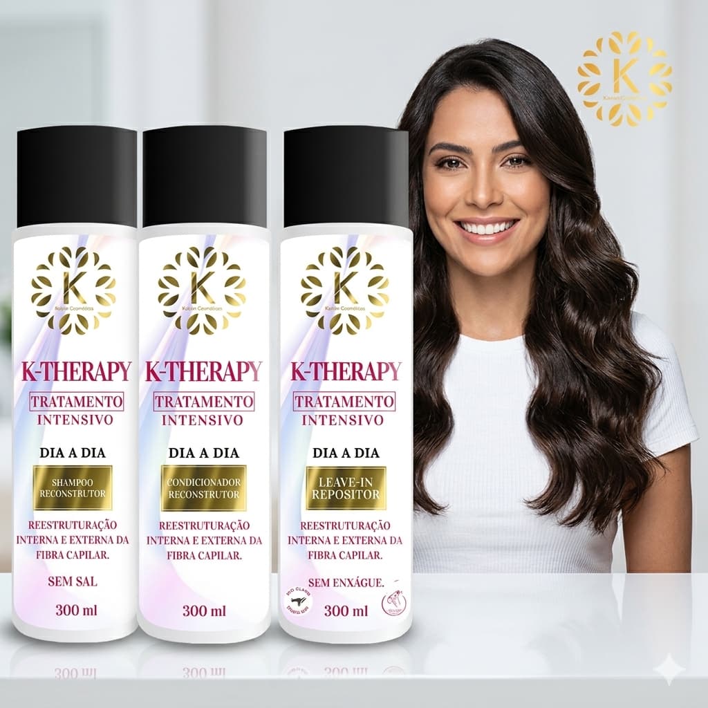 Shampoo e Condicionador + Leave-in K-Therapy - 300ML Kairon Cosmeticos