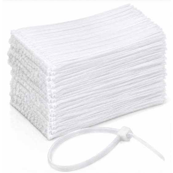Kit 400 Abraçadeiras de Nylon 2,5x145mm Brancas – Enforca Gato para Organização de Cabos, Fios e Instalações