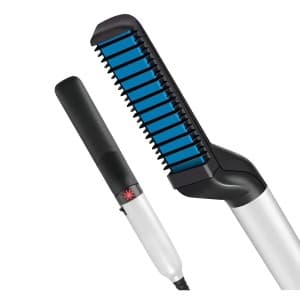 Escova Alisadora Elétrica Para Barba e Cabelo Masculino