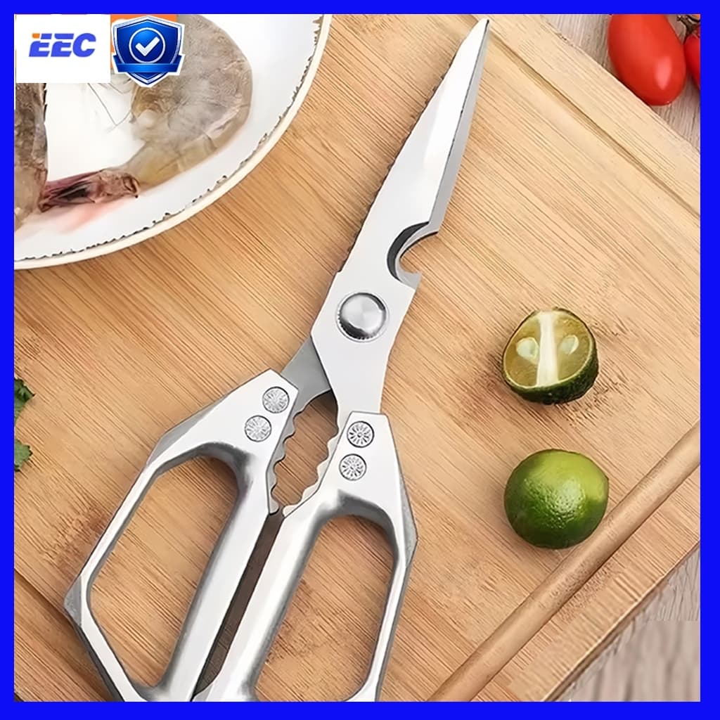 Tesoura de Cozinha Multifuncional Lâmina anticorrosiva SK5 Resistente Corta Osso Frango Peixe Abridor de Garrafa Utensíl
