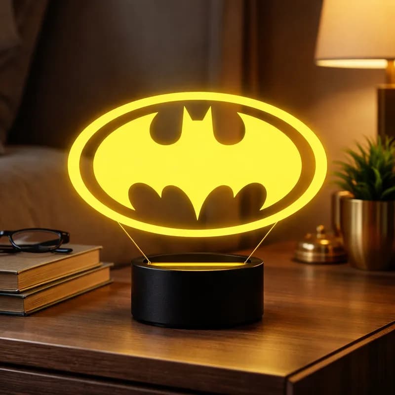 Luminária Led 3D Batman Coringa Herói 2 Multicores