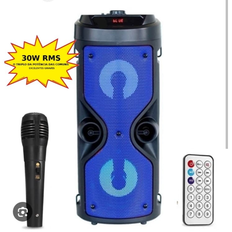Caixa de Som Portátil Bluetooth com Som Potente 20W RMS