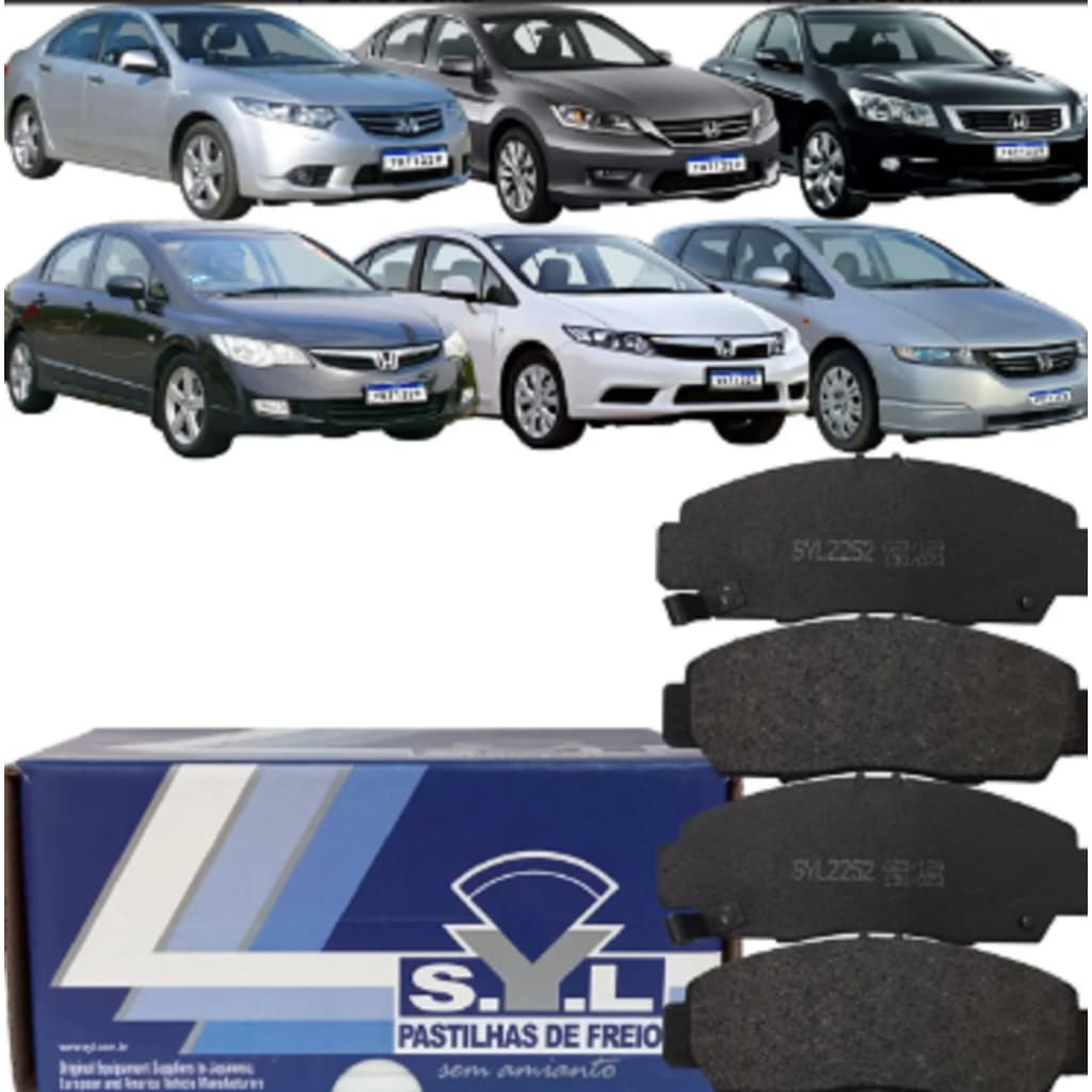 Pastilha De Freio Dianteira Civic 2007 A 2022 Accord Syl2252