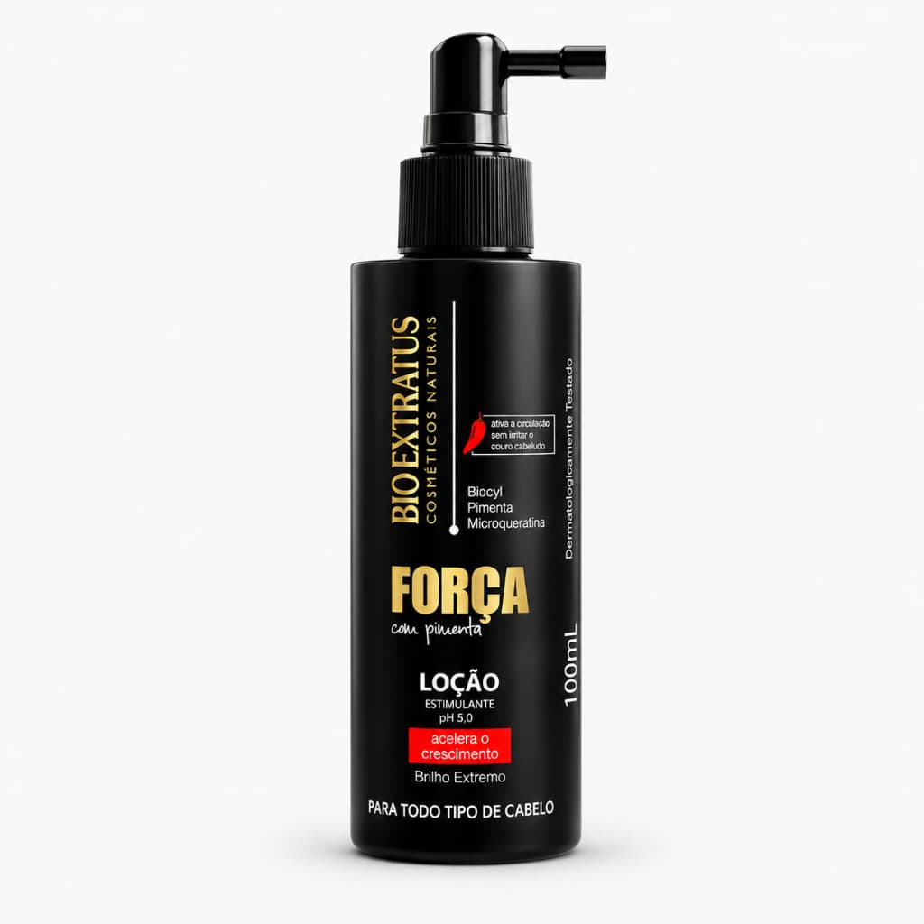 Loção Estimulante Bio Extratus Força com Pimenta 100ml Fortalecimento Capilar