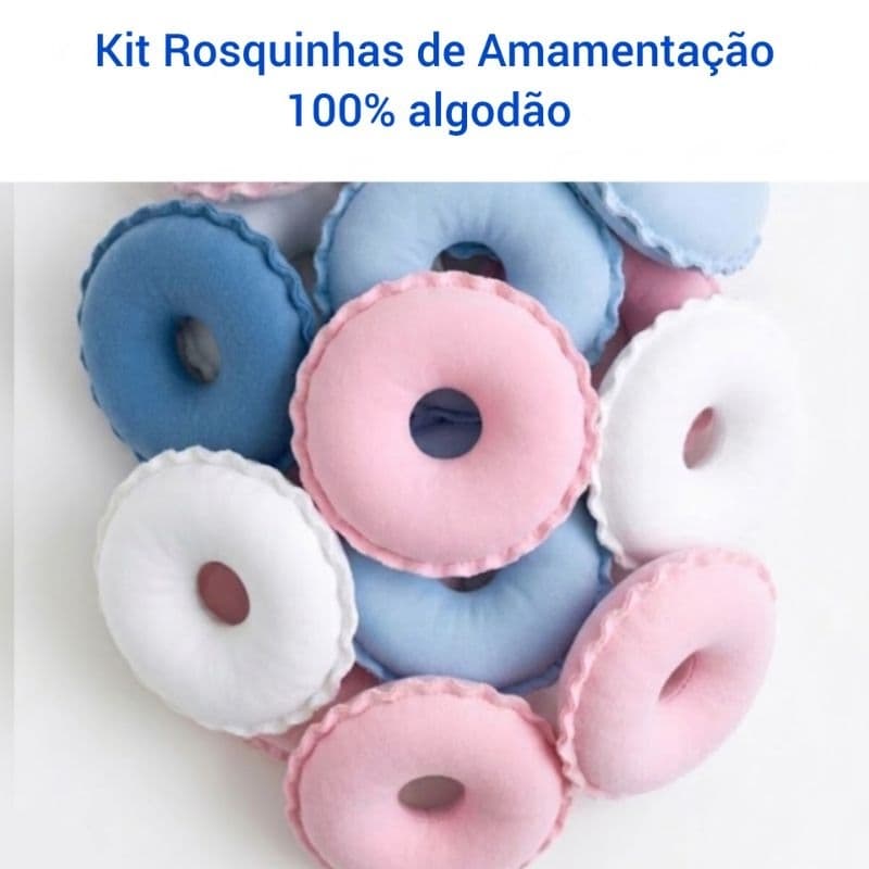 Kit Rosquinhas de Amamentação Proteção dos Seios 100% Algodão Macia e Lavável.
