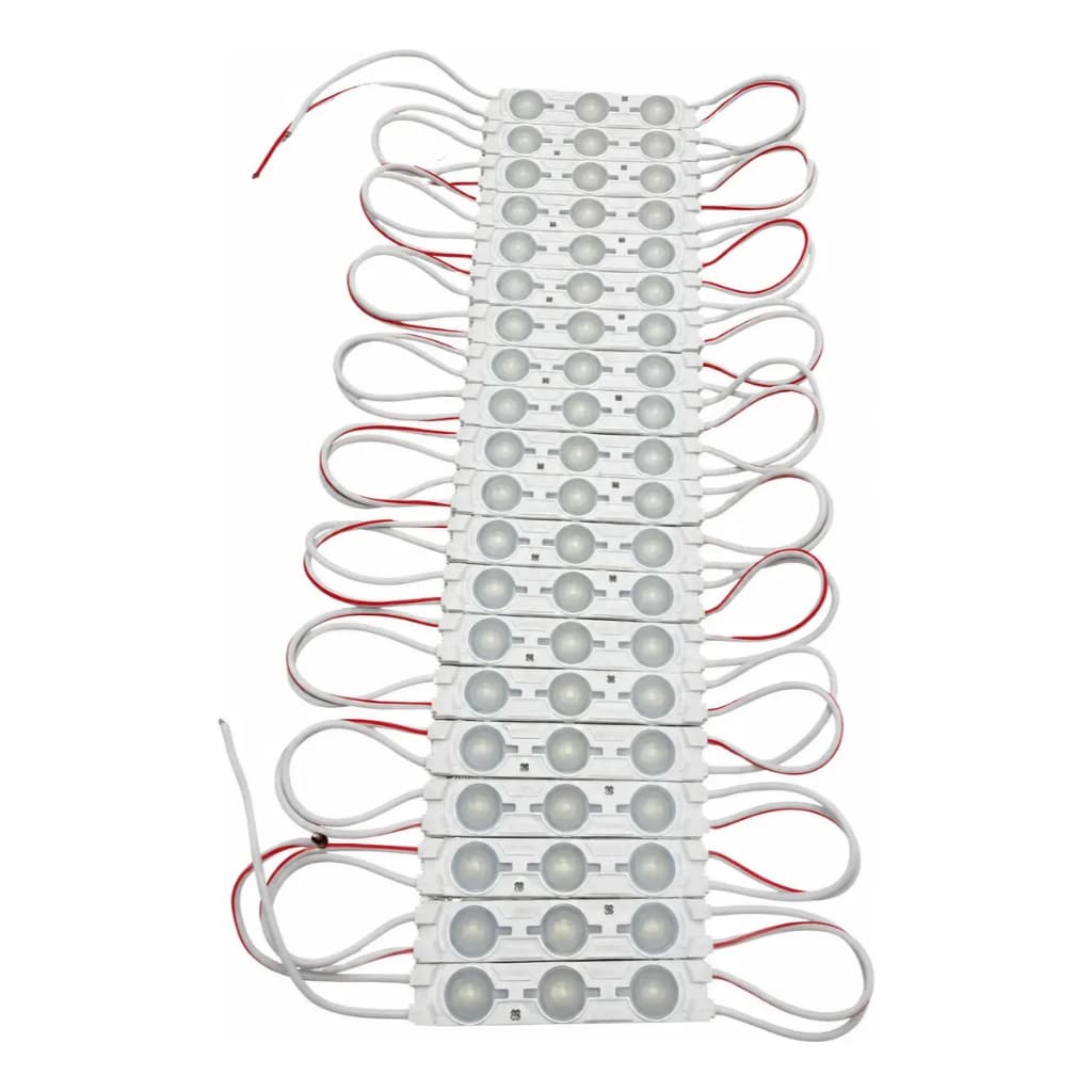 Kit Módulo Injetado Led Superled 7025 Barra Led 3528 Iluminação Para Letreiro 1,5W Lente Cob 6500K