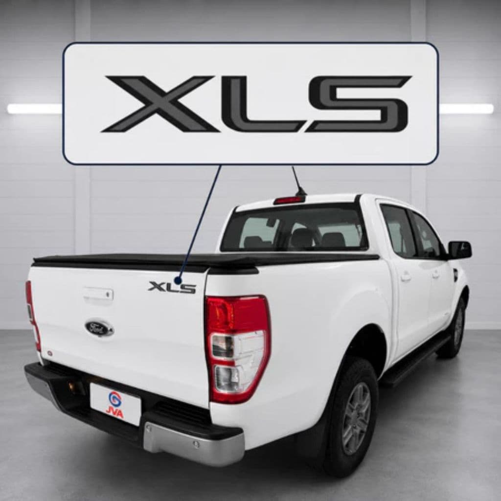 Emblema Adesivo XLS Ford Ranger 2013 a 2019 Decalque Lateral Traseiro Resistente Premium