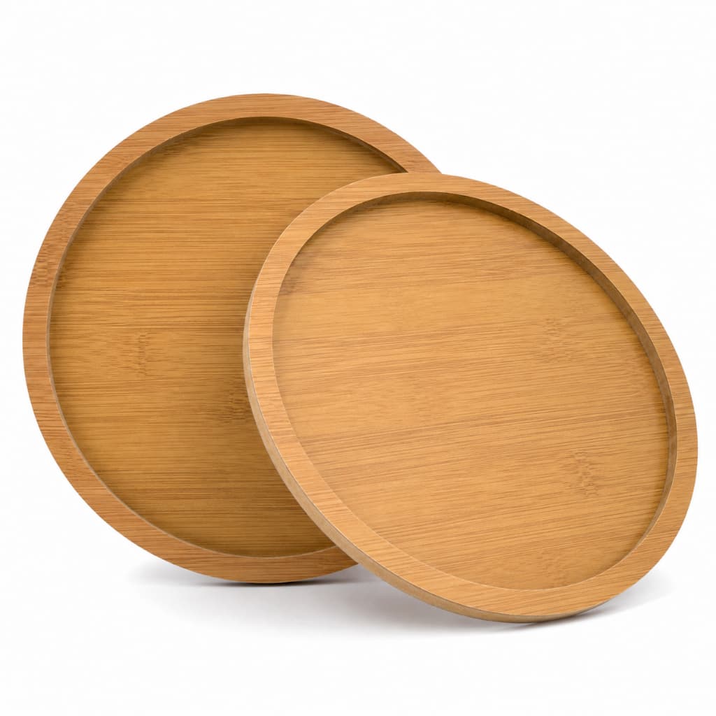 Tábua de Petiscos Redonda 23cm MDF Bandeja para Queijos Frios Aperitivos Mesa Posta Servir Gamela
