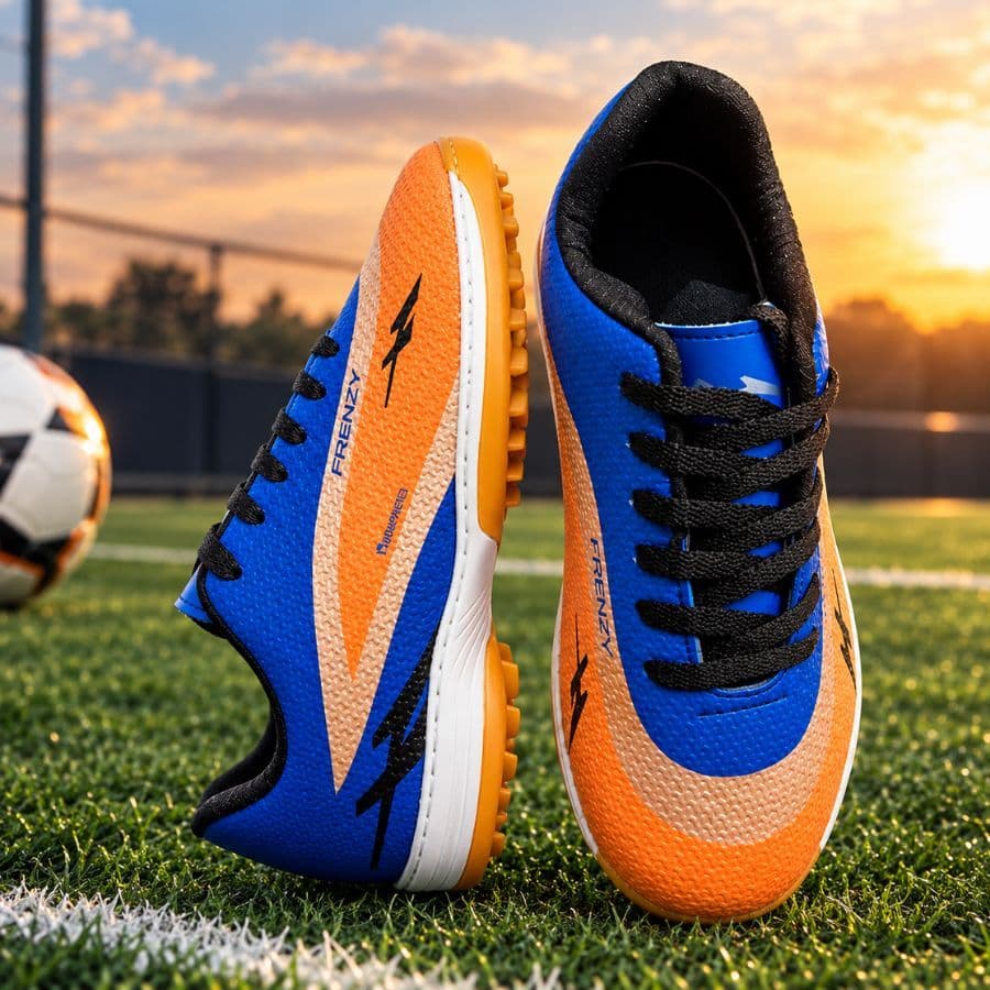 Chuteira de Futebol Masculina Chuteira de Society Chuteira de Campo Sintético Sola Costurada e Reforçada Original Frenzy