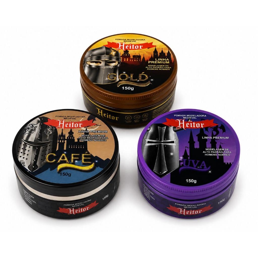 Pomada Modeladora Medieval Heitor 150g – Linha Premium | Alta Fixação