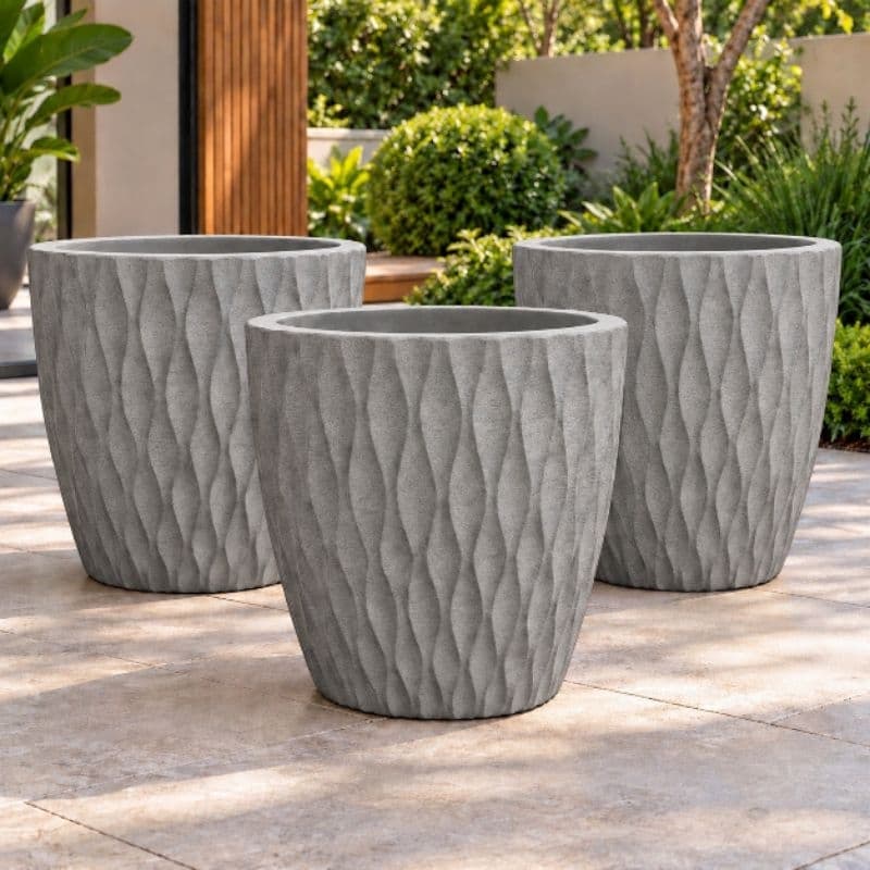 Kit com 3 Vasos para Plantas Frutíferas — Vaso Horizontal G | Sem Prato Coletor
