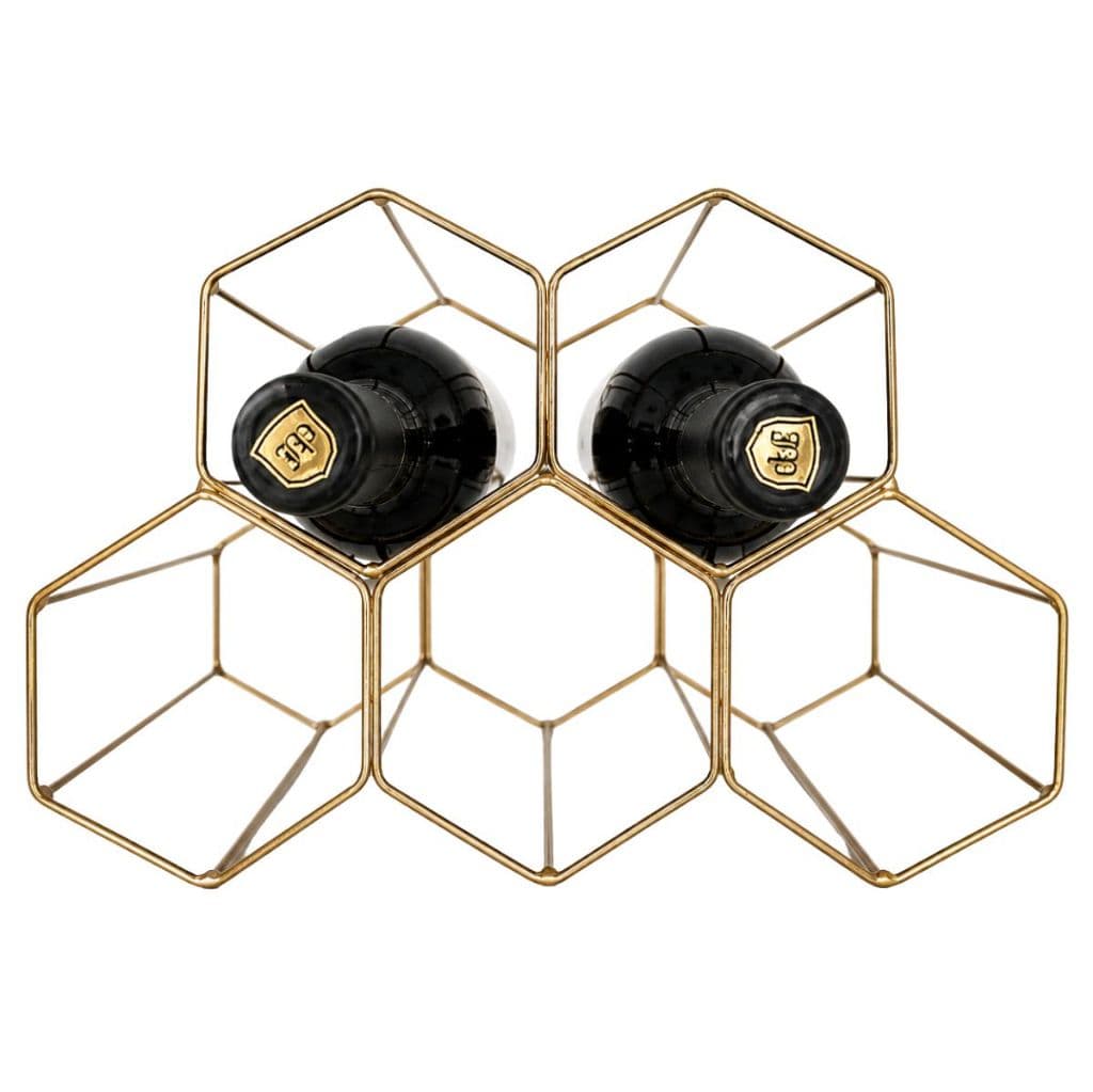 Organizador de Vinhos em Metal, Adega Empilhável, Suporte e Decoração Bar Elegante Preto ou Dourado.