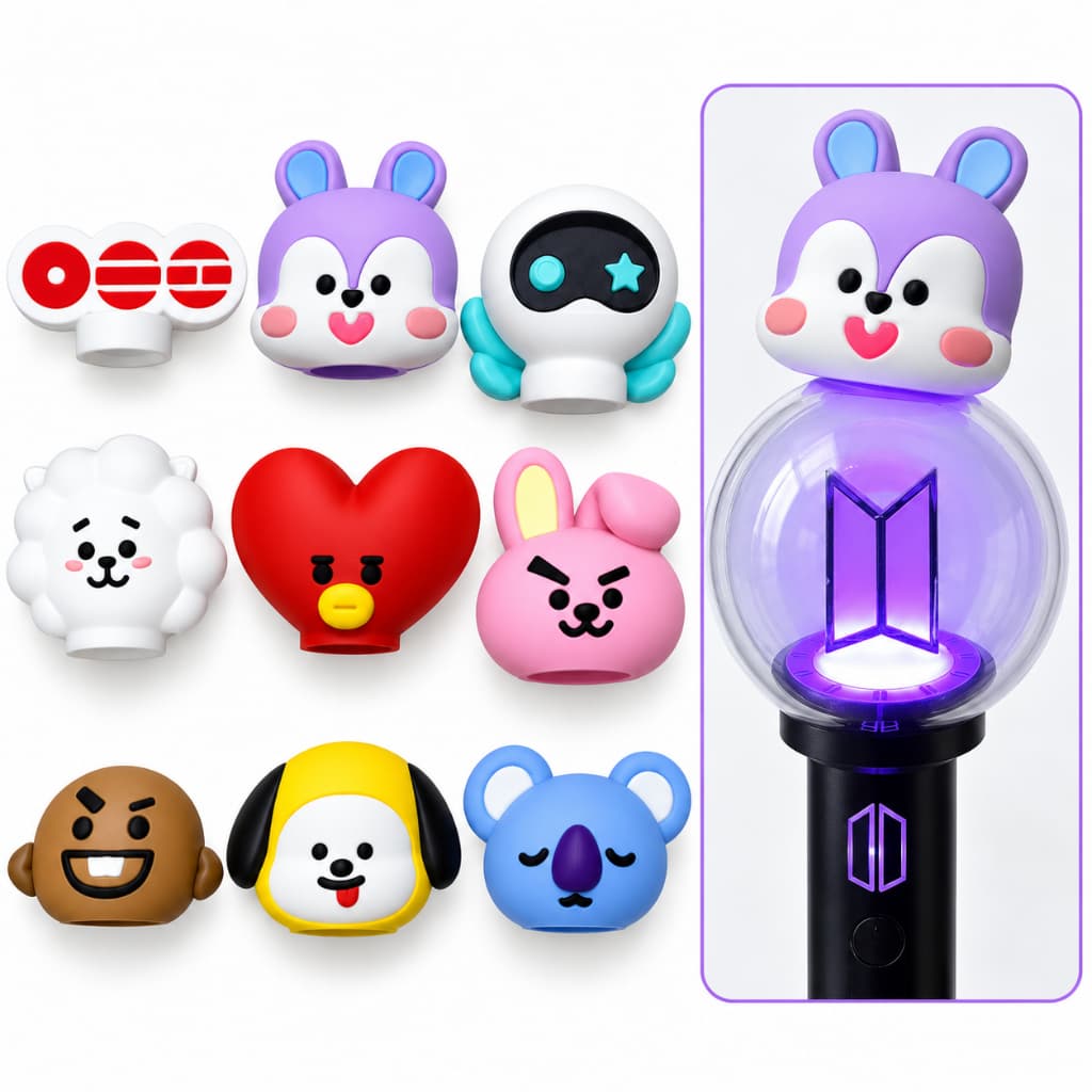 Army Bomb Hat 3D BT21 Para Versão 4 e SE  – Acessório Decorativo para Lightstick BTS