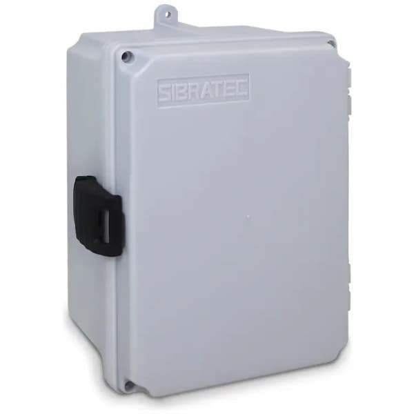 Caixa Plástica Pvc 200mmx140mmx100mm Quadro Cinza Com Fecho