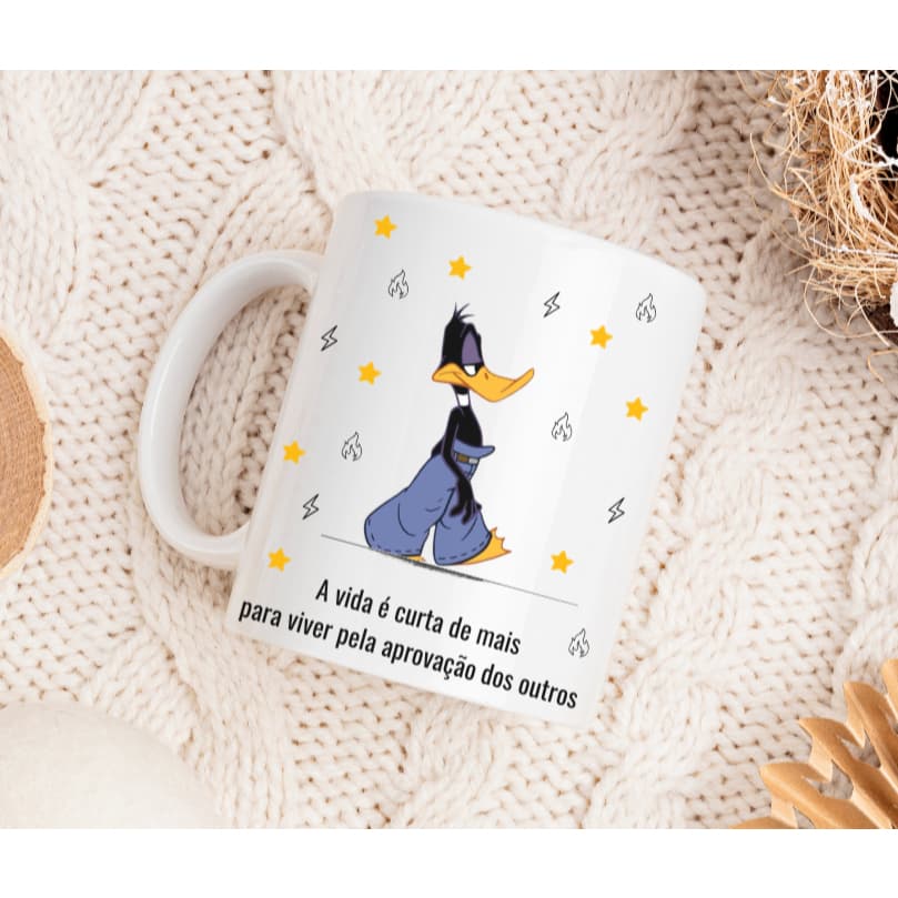 Caneca Patolino - frase reflexiva - motivacional Personalizada 325ml