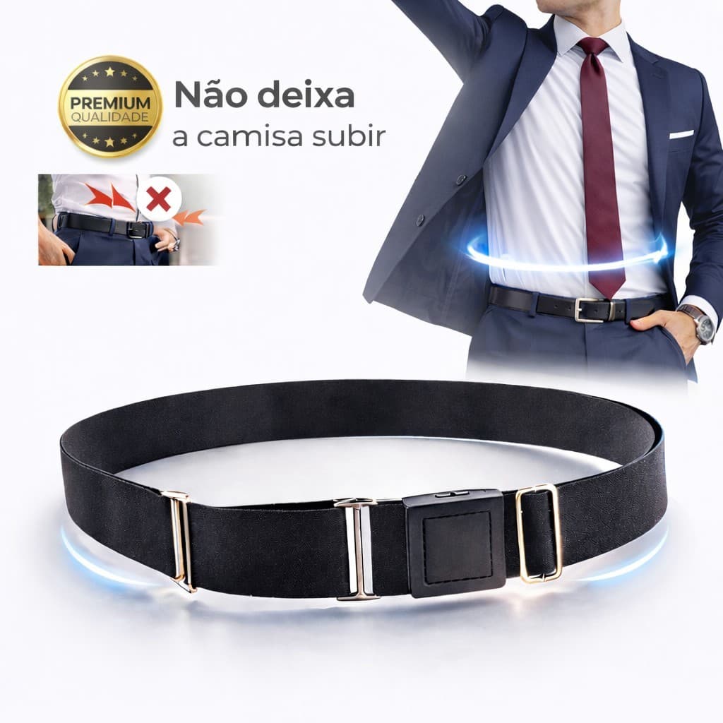 Cinto Segura Camisa Esticador Suspensório Social Unissex prendedor Camisa