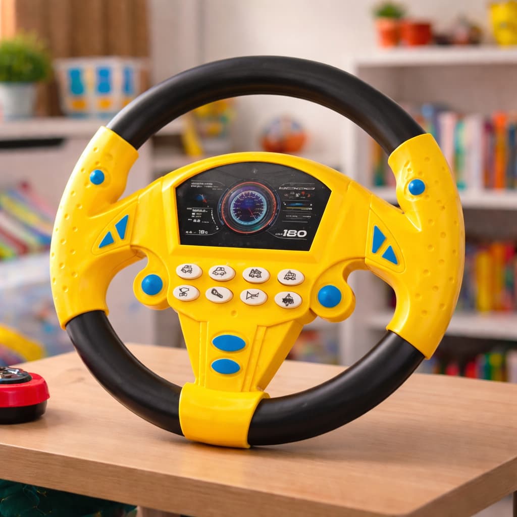 Volante De Brinquedo Interativo Com Som/Simulação-Lina