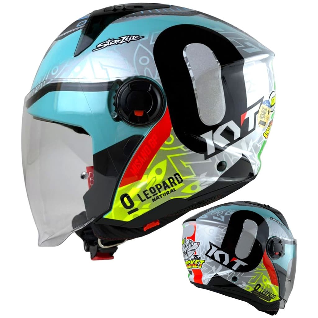 Capacete Moto KYT Aberto com óculos integrado D City Foggia Misano 2022 Réplica Novo