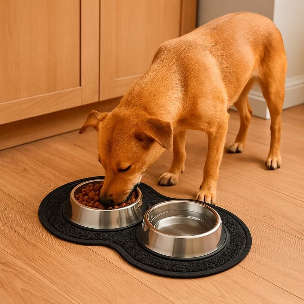 Tapete para comedouro PET Comedouro e Bebedouro Lavável Impermeável Antiderrapante Ração Cachorro