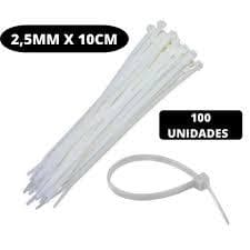 Kit 100 Unidades Abraçadeira de Nylon Enforca Gato 2,5x10cm