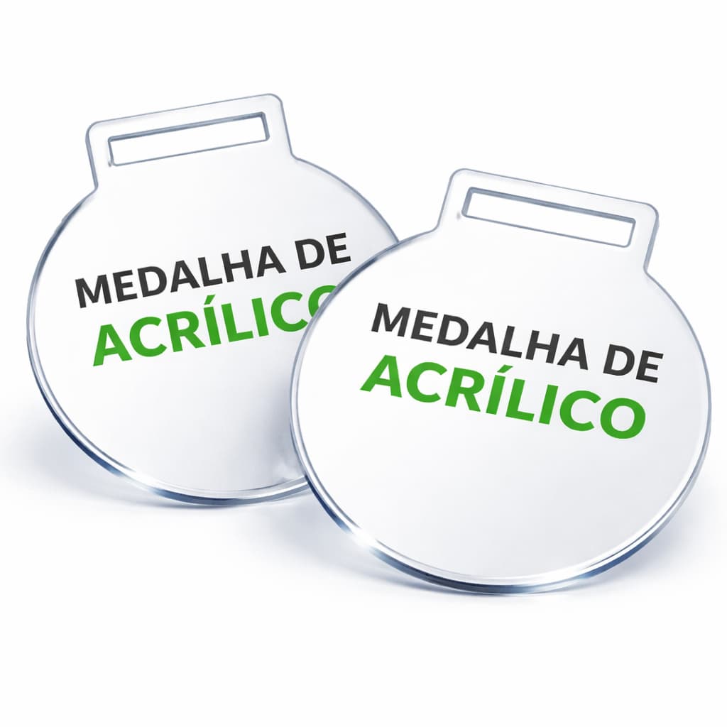 Kit 30 Medalhas De Acrílico Redonda Lisa Para Comemorações