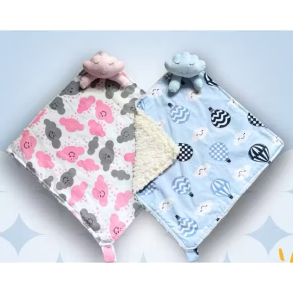 Naninha  Dupla Face de Sherpa Para Bebê + Naninha Quentinha