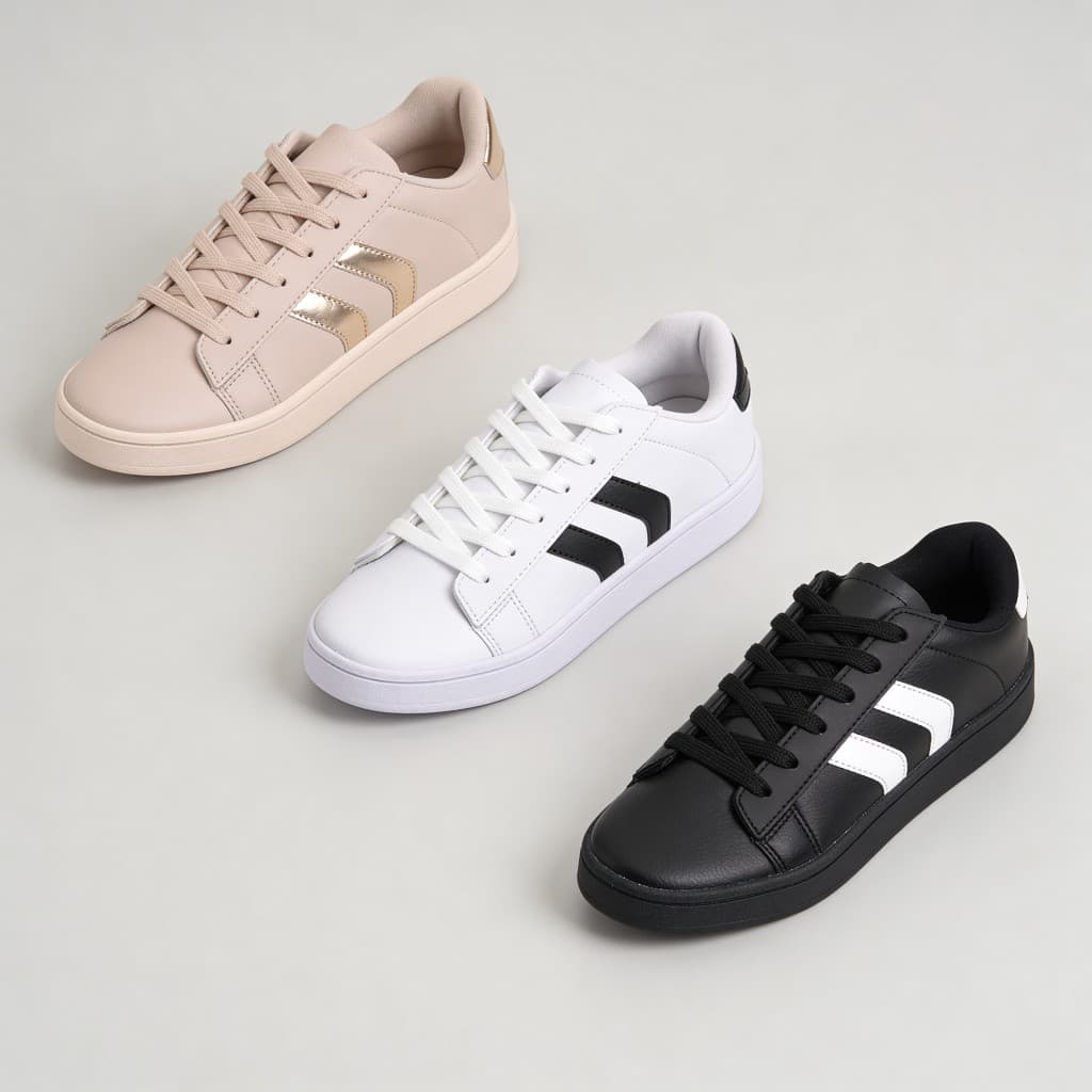 Tênis Feminino Casual Com Detalhes Na Lateral Conforto Estilo Para O Dia A Dia