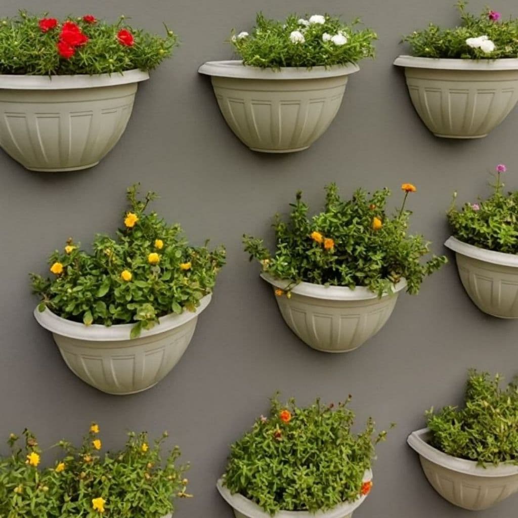 Vaso Meia Lua  3,3 Litros de Parede Areia Médio Para Jardim Vertical Horta Flor Plantas