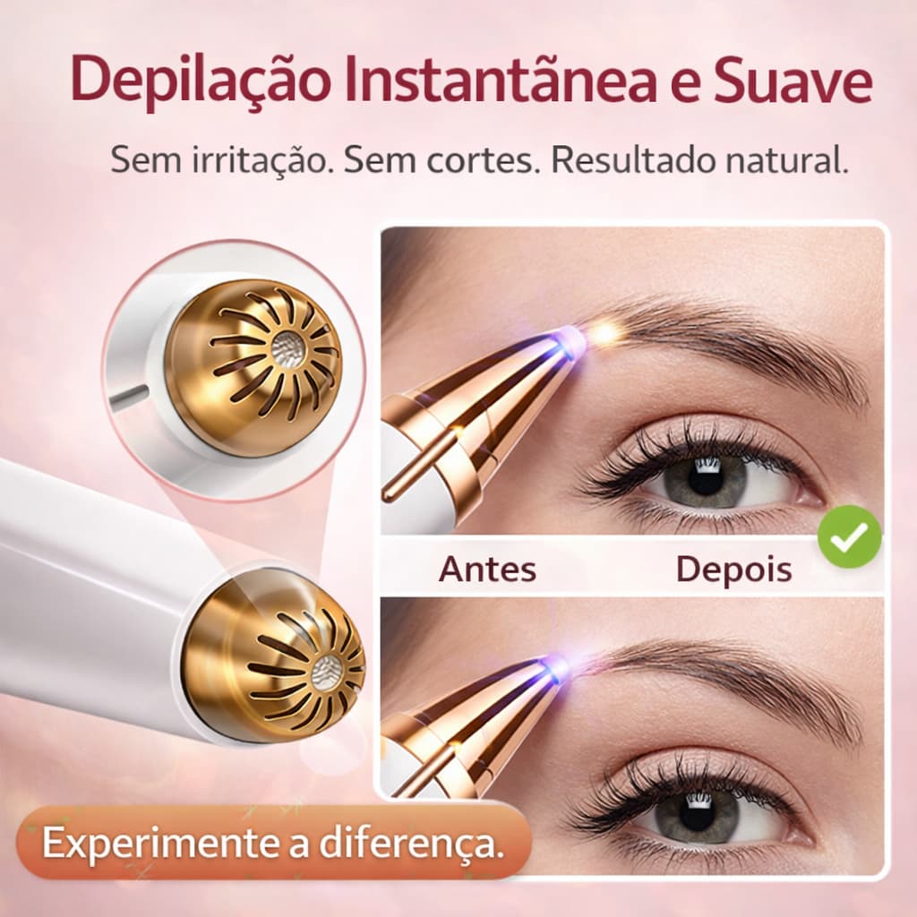 Depilador Caneta Para Sobrancelha Elétrico Recarregável USB Bivolt